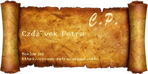 Czövek Petra névjegykártya